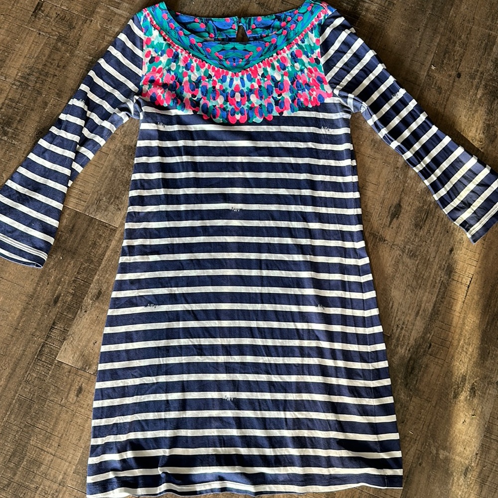 Lilly Pulitzer Bay dress in navy stripe